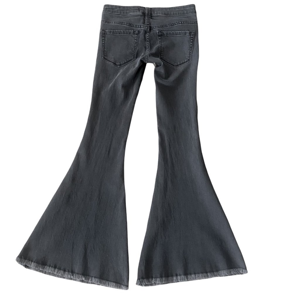 FREE PEOPLE Black Bell Bottom Flare Jeans SIZE 25 SHORT - Picture 8 of 8